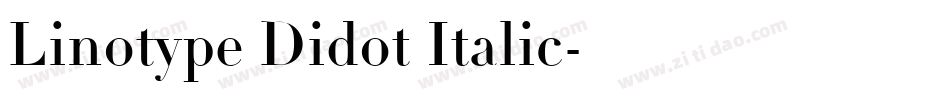 Linotype Didot Italic字体转换